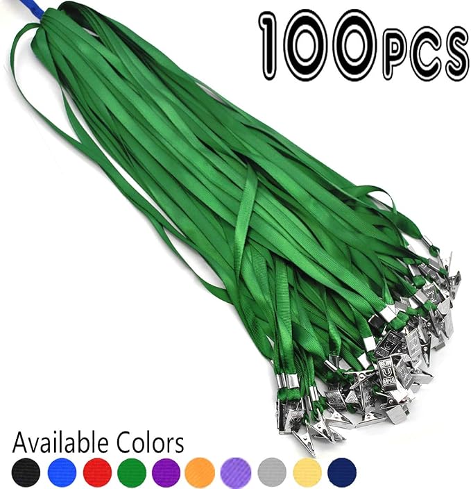Bird Fiy Black Lanyards 100 Pack 34" Premium Lanyard Bulldog Clips Bulk Nylon - Image 4