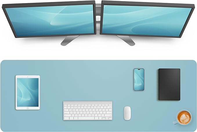 AFIING Leather Desk Pad Protector, Mouse Pad, Office Desk Mat, Non-Slip PU by AFIING