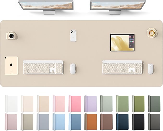 YSAGi Leather Desk Protector, Office Mat, Large Mouse Mat, Non-Slip PU Leather by YSAGi