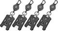 MNGARISTA 4-Pack Retractable Badge Holder, Heavy Duty Carabiner Keychain by MNGARISTA