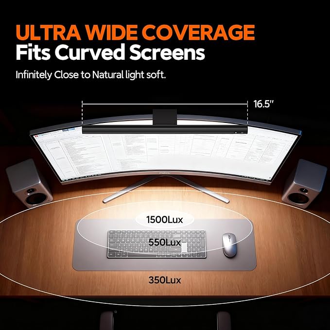 LYMAX Monitor Light Bar, Eye-Care USB Computer Lamp Dimmable Screen Light Bar - Image 2