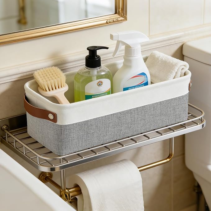 Bagnizer Small Fabric Storage Baskets, Decorative Basket - Image 6