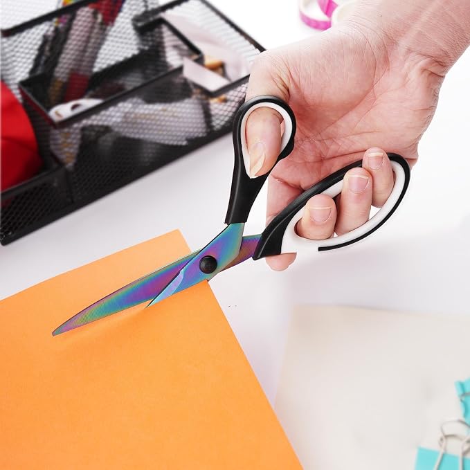 Craft Scissors Set of 3 Pack, All Purpose Sharp Titanium Blades Shears - Image 6