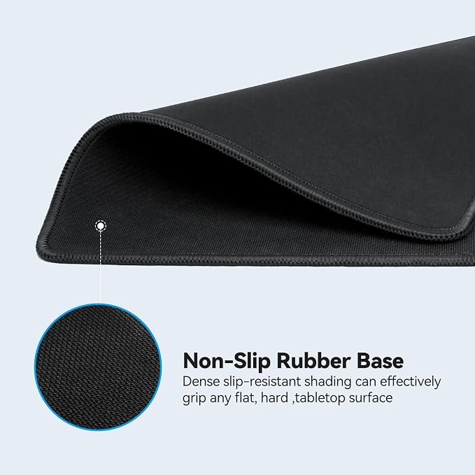 TECKNET Mouse Pad with Anti-fray Stitching, Waterproof Surface & Non-Slip - Image 3