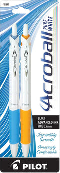 PILOT Acroball PureWhite Advanced Ink Refillable & Retractable Ball Point Pens by PilotCorporationofAmerica