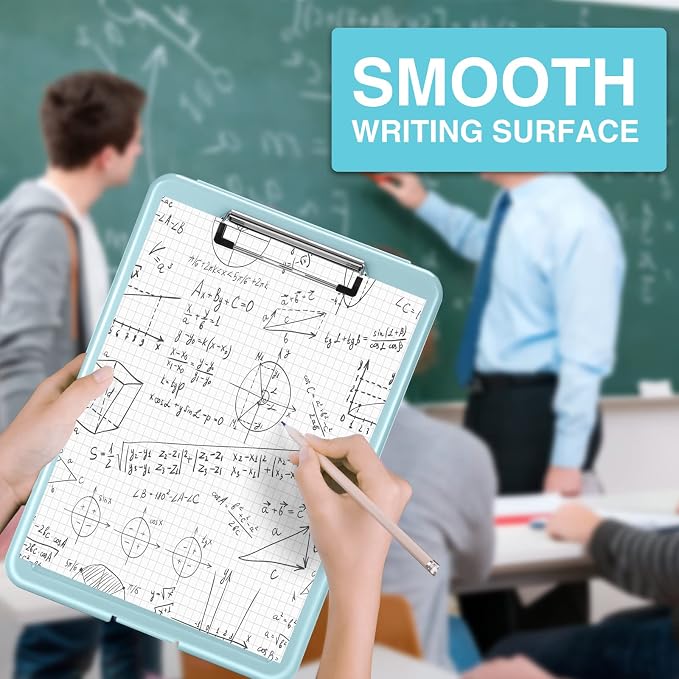 Sooez Clipboard with Storage, Plastic Storage Clipboards with Low Profile Clip - Image 6