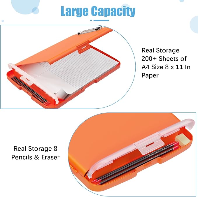 Hongri Clipboard with Storage with Pen Holder, Folder Nursing Clip Board 8.5 x - Image 3