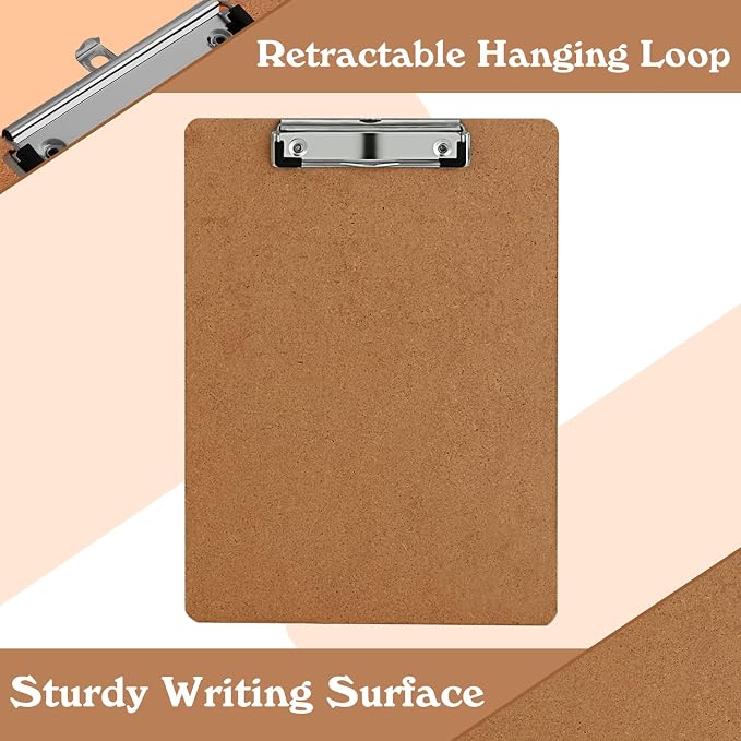 Clipboards, PANDRI 12 Pack Hardboard Office Clipboards, Low Profile Clip - Image 5
