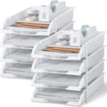 Fainne 8 Pcs Stackable Paper Trays Organizer by Fainne