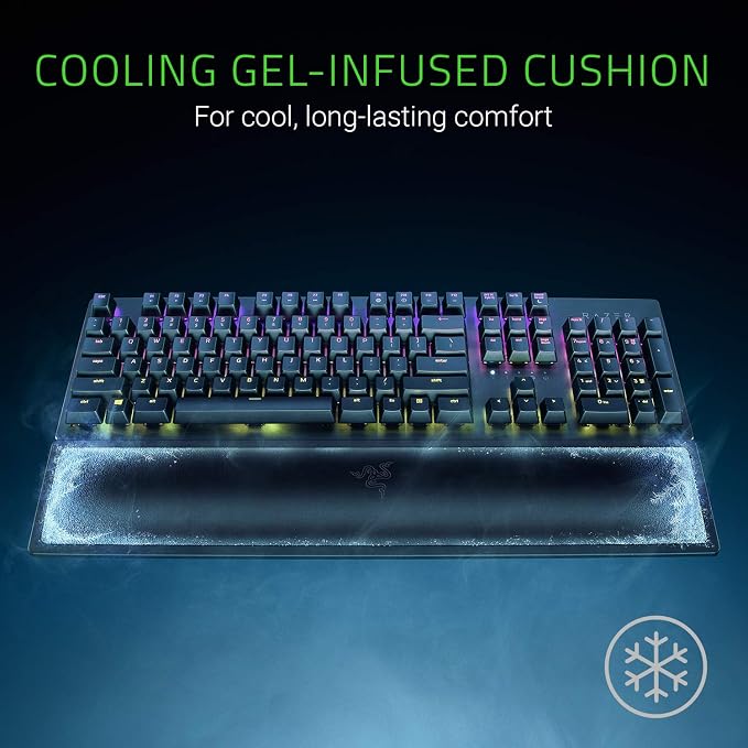 Razer Ergonomic Wrist Rest Pro for Full-Sized Keyboards: Cooling Gel Infused - Image 2