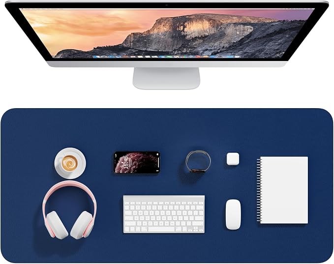Hsurbtra Desk Pad, 35.5" x 17" PU Leather Desk Mat, XXL Extended Mouse Pad by Hsurbtra