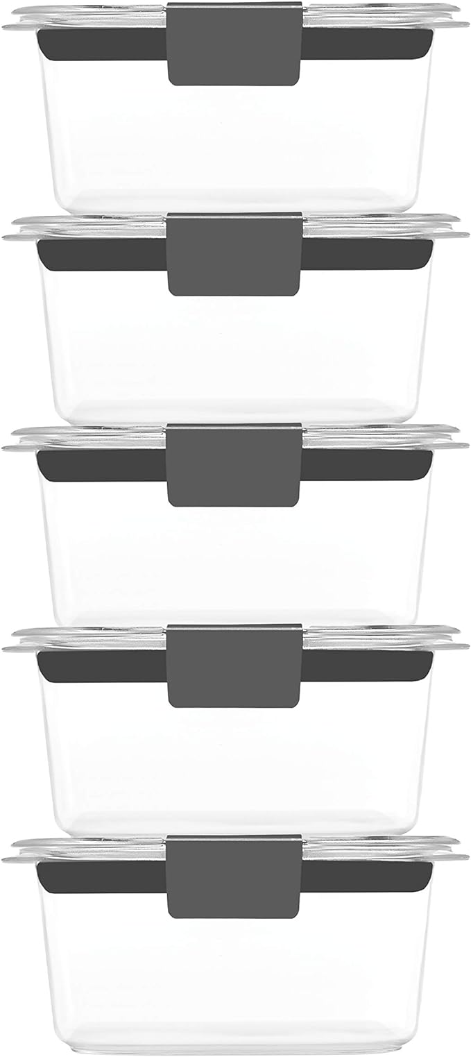 Rubbermaid Brilliance BPA-Free Food Storage Containers Multi Pack, 1.3 Cup - Image 2