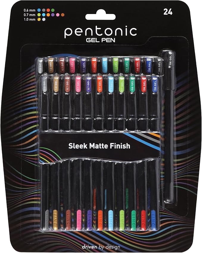 Pentonic Gel Pens, Medium & Fine Point, Smooth Writing by PENTONIC