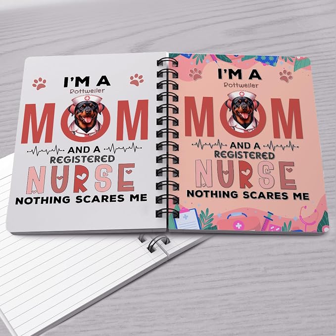 Ninety3POD I'm a Rottweiler Mom and a Registered Nurse Nothing Scares Me Spiral - Image 4