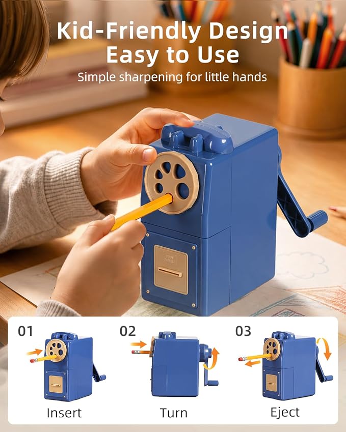 ZMOL Manual Hand Crank Pencil Sharpener - Image 6