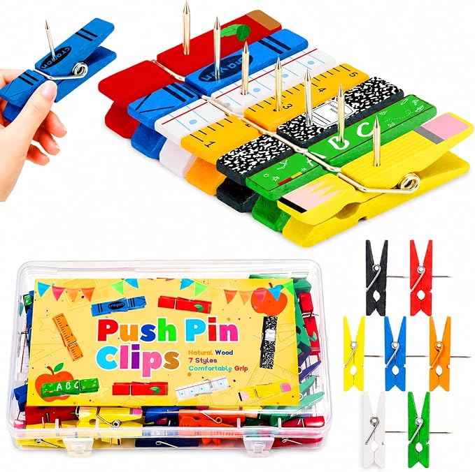 49 Pcs Push Pins Cute Thumb Tacks by Unknown