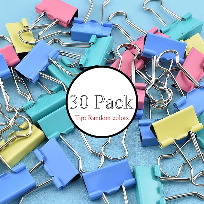 HAHIYO Binder Clips Paper Clamps Spring Steel Sturdy Small 0.75 inches Width - Image 5