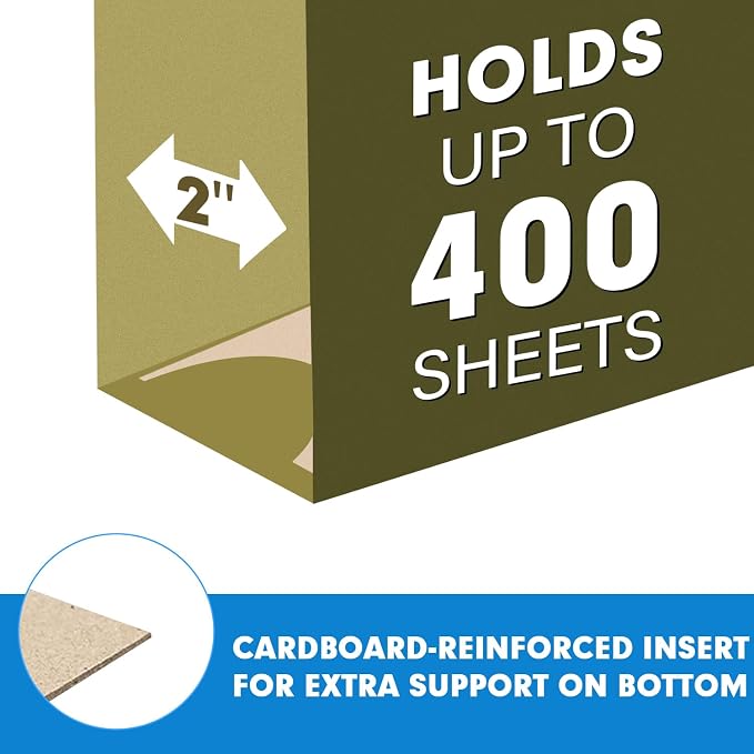 Extra Capacity Hanging File Folders, RAZCC 60 Pack Letter Size Reinforced - Image 3
