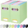 BALEINE File Organizer Box, Cardboard File Folder Organizer by BALEINE
