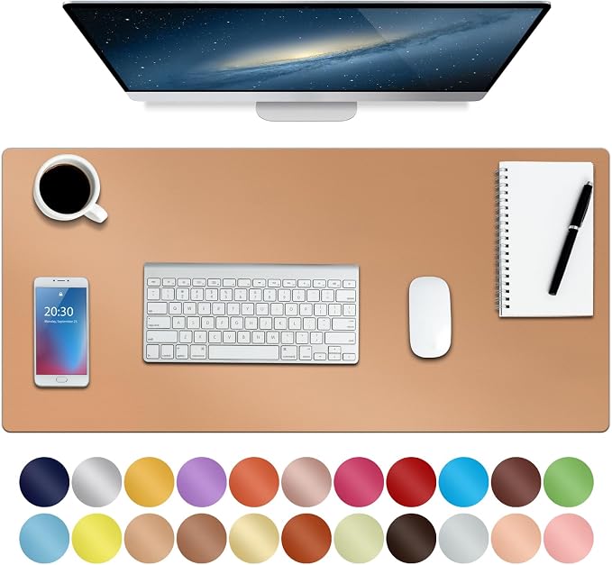Boutilon Leather Desk Pad Protector, Non-Slip Mouse Pad, Laptop Desk Pad by Boutilon