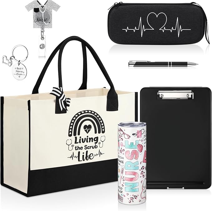 Sieral 7 Pcs Graduation Gifts for Women Nurse Appreciation Gifts Set Canvas by Sieral
