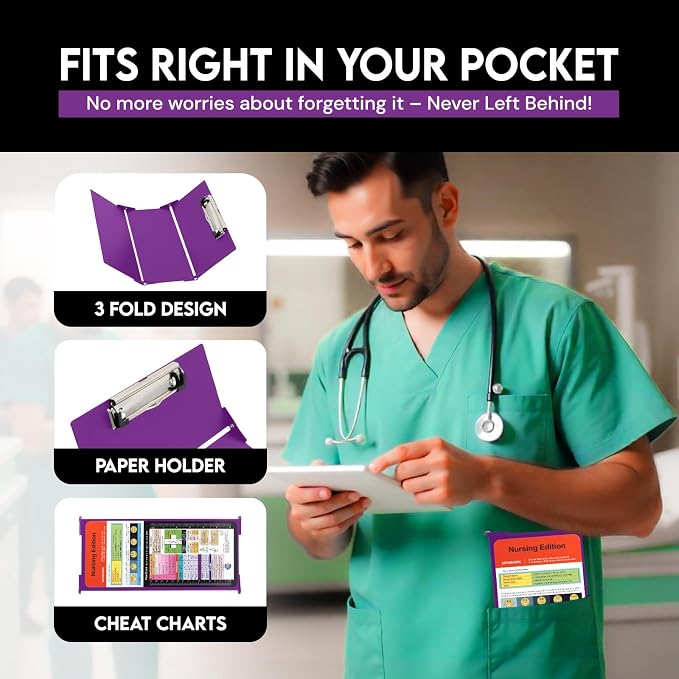 Nursing Clipboard with Nursing and Medical Edition Cheat Sheets 3 Layers - Image 5