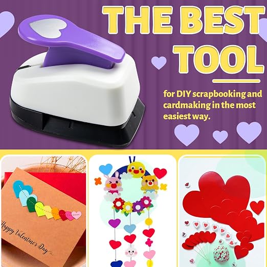 Heart Punch Set, 3/8 Inch, 5/8 Inch, 1 Inch Heart Hole Punches Set - Image 3