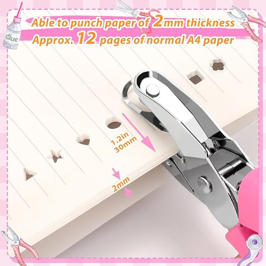 MAPVOLUT 6-Pack Craft Hole Punchers Set - Image 4