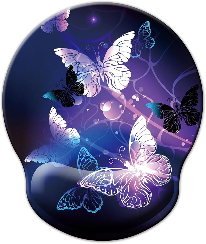 Mouse Pad with Wrist Support, Ergonomic Mouse Pad with Memory Foam Wrist Rest by LIZPARE