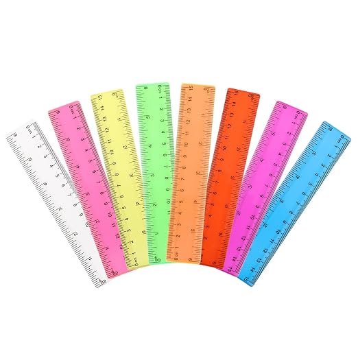 Ruler 6 Inch, Rulers for School, Rulers Bulk for Classroom, 8 Pack for Kid - Image 2