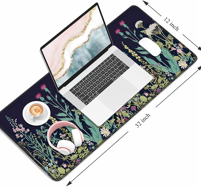 Auhoahsil Desk Pad, XL Extended Large Gaming Mouse Pad 31.5 x 11.8 Inch - Image 2
