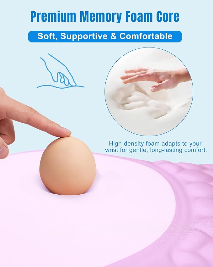 Ergonomic Mouse Pad with Wrist Rest, Slope Design Memory Foam Support, Smooth - Image 3