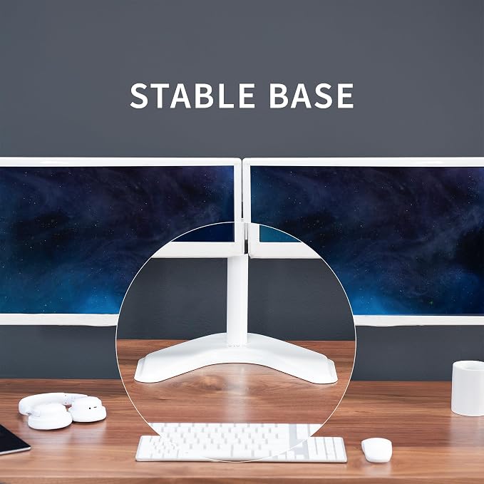 VIVO Dual LED LCD Monitor Free-Standing Desk Stand - Image 7