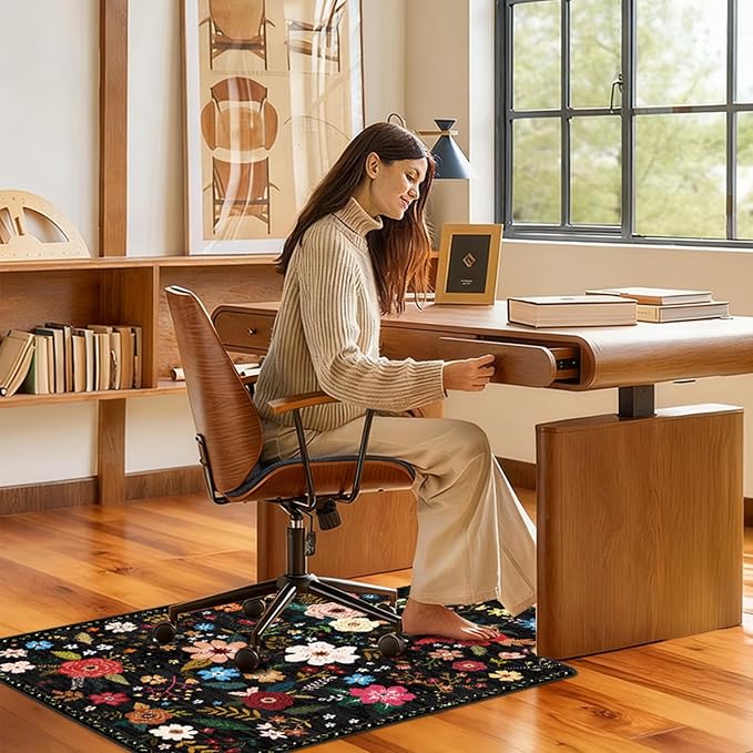 Office Chair Mat for Hardwood Floor & Tile Floor, Under Desk Rug for Rolling - Image 5