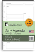 Eleven Discs Discbound Paper, Junior Size Undated Daily Agenda Sheets by ElevenDiscs