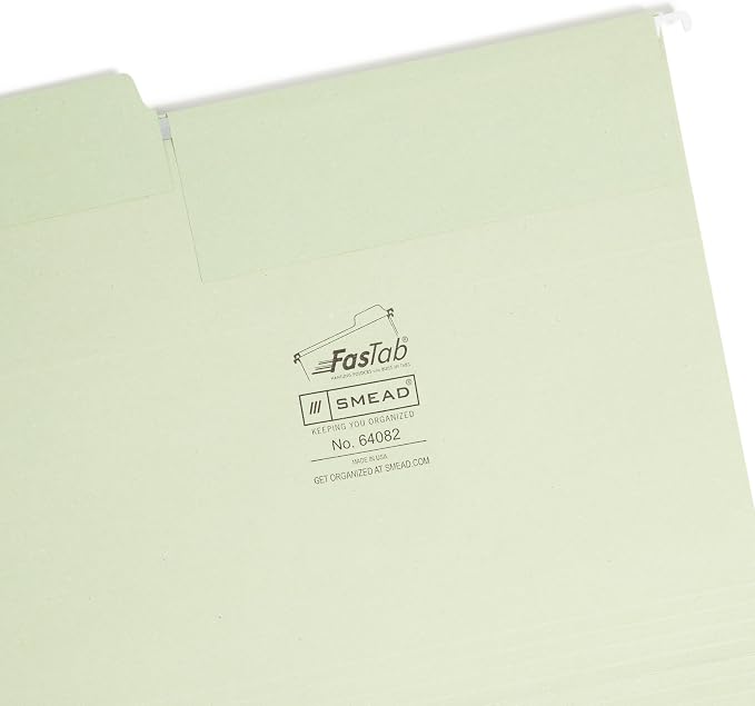 Smead FasTab Hanging File Folder, 1/3-Cut Built-in Tab, Letter Size - Image 3