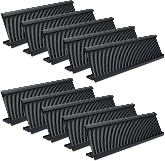 10 Pack 2" x 8" Aluminum Desk Name Plate Holder, Office Name Plate Holder by Unknown