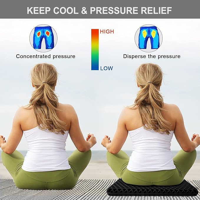 Gel Seat Cushion, Super Large Gel Cushion Chair Pads - Image 7