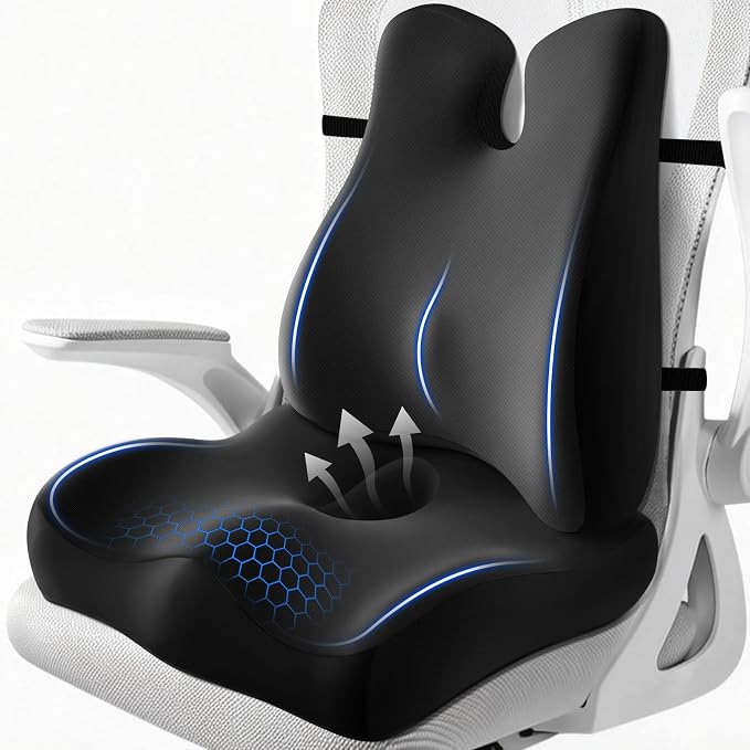 Lumbar Support Pillow for Office Chair, Seat Cushion by JIPORIER