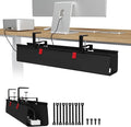 Univivi No Drill Under Desk Cable Management Tray, Clamp/Screw Mount Desk Cable by Univivi