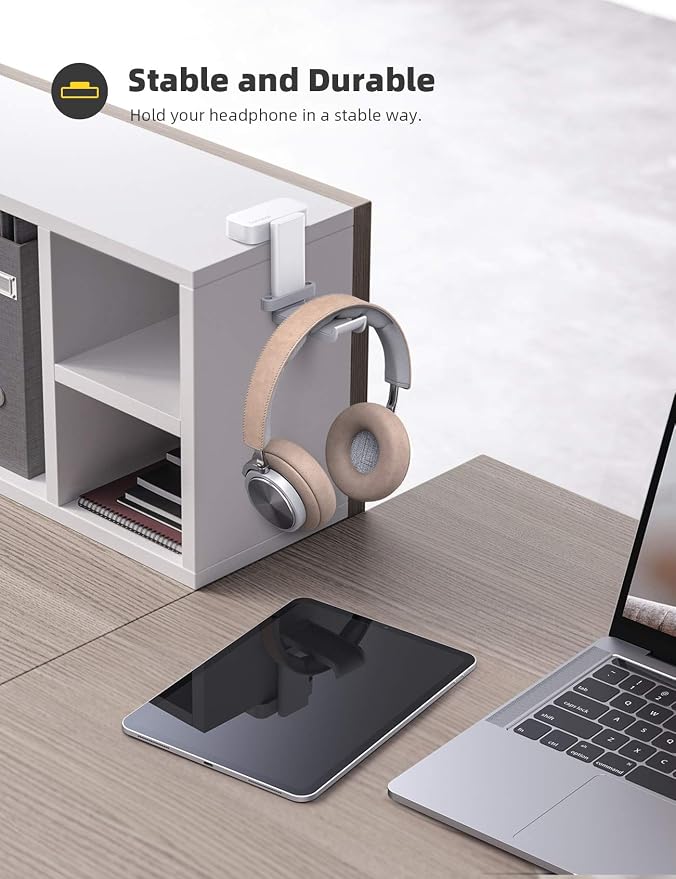 Lamicall Headphone Stand, Sticky Headset Hanger - Image 3