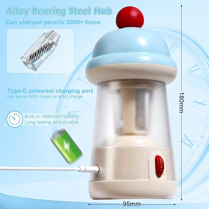 Rechargeable Electric Pencil Sharpener, 6-12mm Auto in & Out Fully Automatic - Image 7