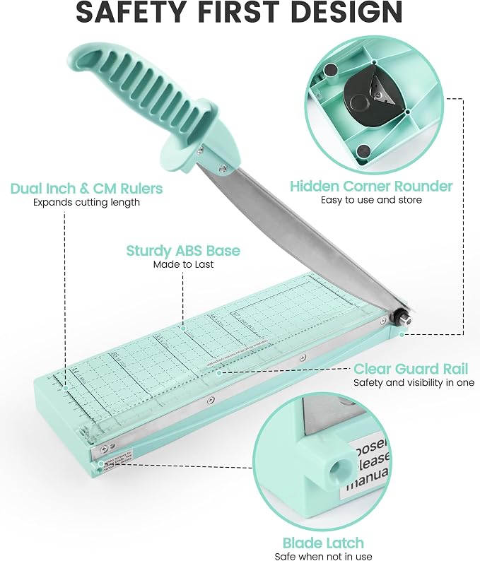MAKEASY Paper Cutter 12 Inch, Guillotine Paper Cutter - Image 6