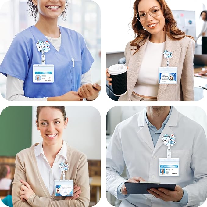 Ultrasound Gel Funny Nurse Badge Reel, Cute Ultrasound Tech Retractable ID - Image 3