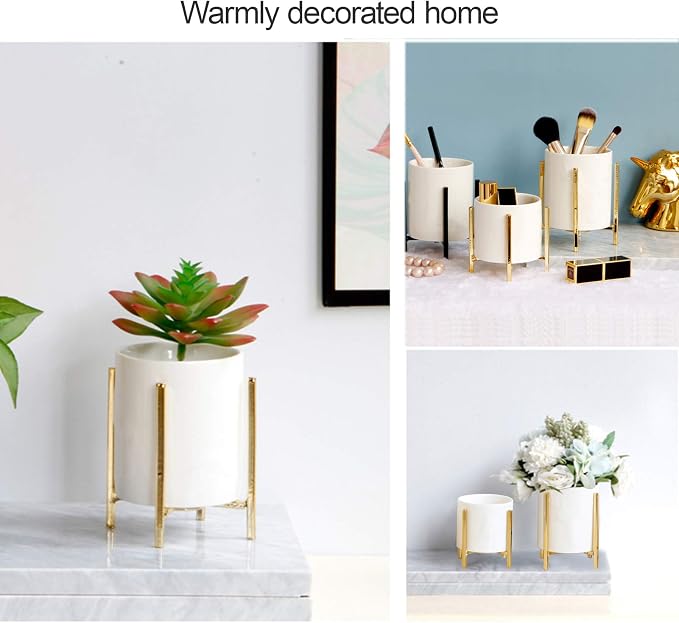 Pencil Holders & Pen Holders Gold Desk Accessories - Image 3
