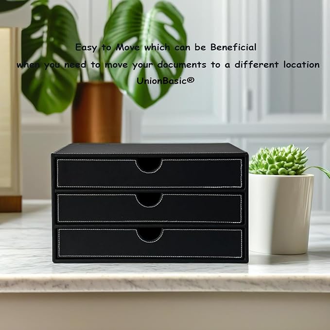 UnionBasic Document Organizer, 3-Drawer File Cabinet Document Storage Box - Image 6