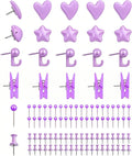 KEYDUACU 150 Pcs Purple Push Pins Set, Metal Thumb Tacks, Decorative Push Pins by KEYDUACU