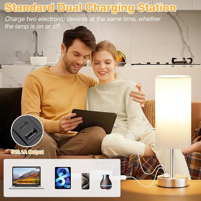 Dicoool White Touch Bedside Lamp - Image 5