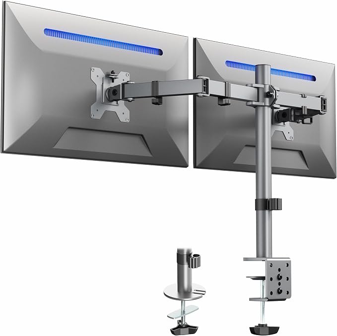 VIVO Dual Monitor Desk Mount, Heavy Duty Fully Adjustable Steel Stand, Holds 2 by Unknown