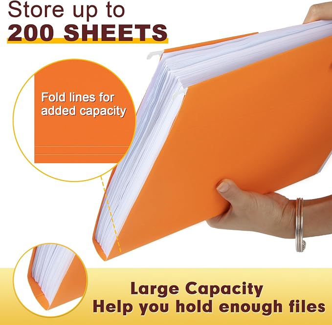 HERKKA Hanging File Folders, 30 Pack Reinforced Letter Size Hanging Folders - Image 6